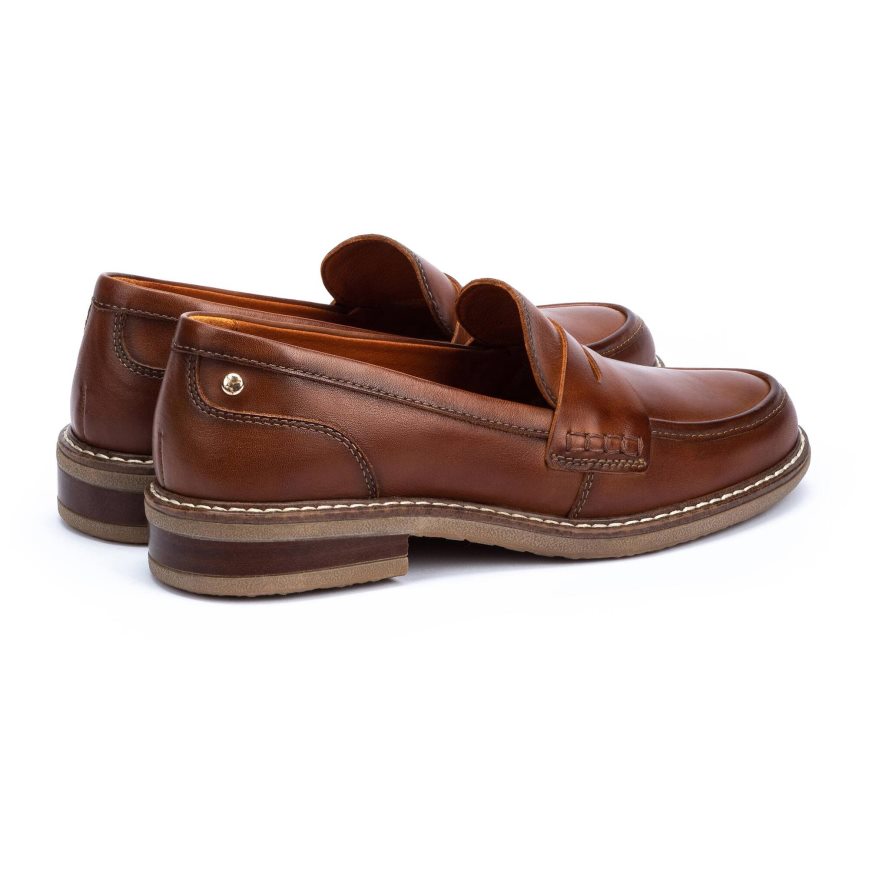 Brown Pikolinos ALDAYA Women's Loafers | LBDA06279