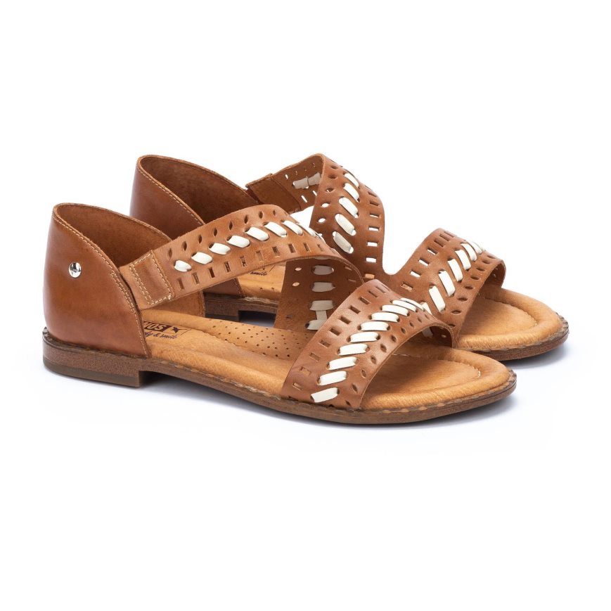 Brown Pikolinos ALGAR Women's Flat Sandals | ERTQ40261