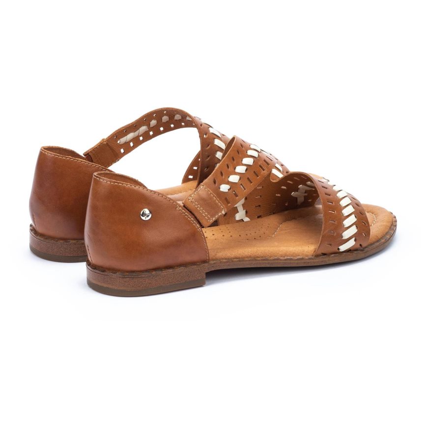 Brown Pikolinos ALGAR Women's Flat Sandals | ERTQ40261