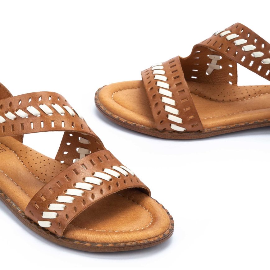 Brown Pikolinos ALGAR Women's Flat Sandals | ERTQ40261