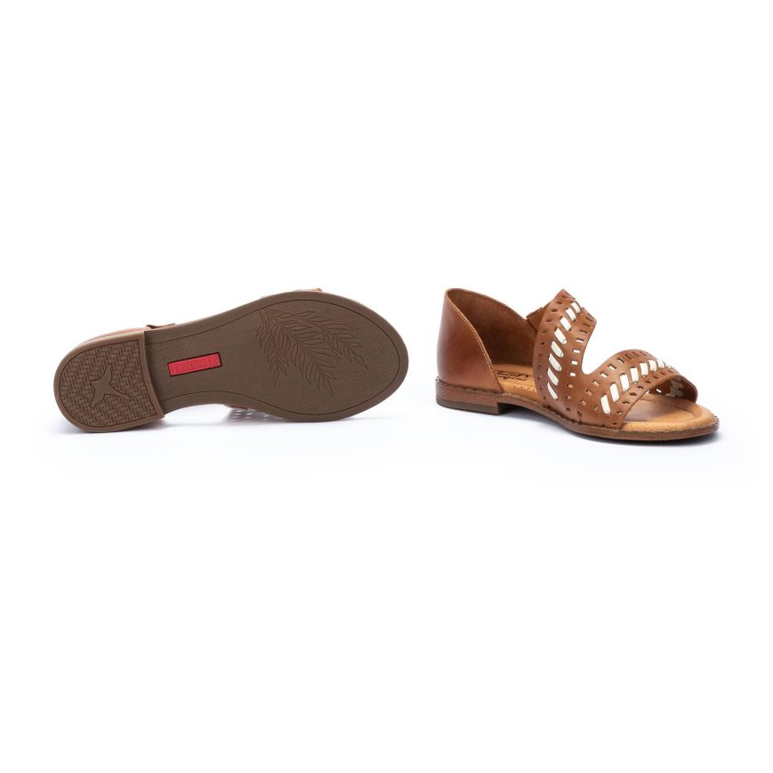 Brown Pikolinos ALGAR Women's Flat Sandals | ERTQ40261