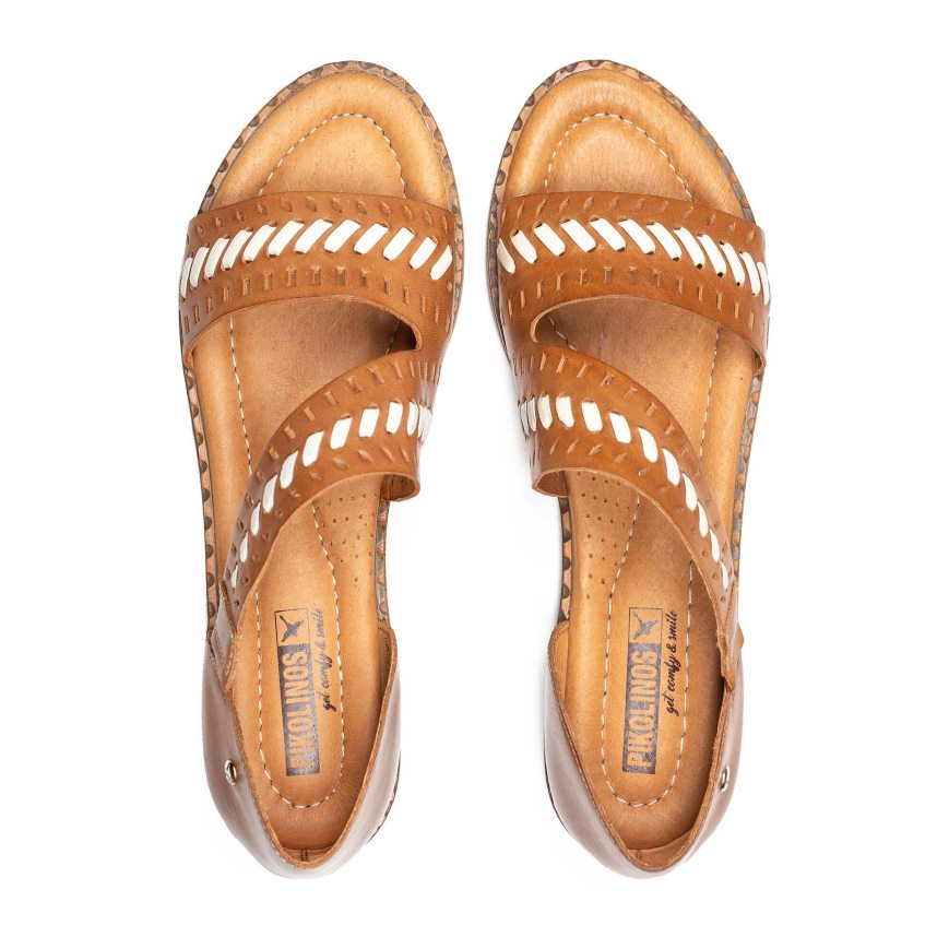 Brown Pikolinos ALGAR Women's Flat Sandals | ERTQ40261