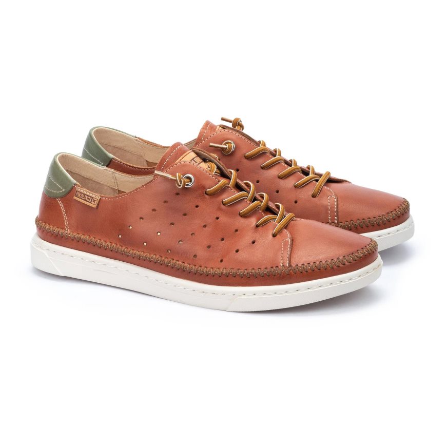 Brown Pikolinos ALICANTE Men's Sneakers | MIT174231