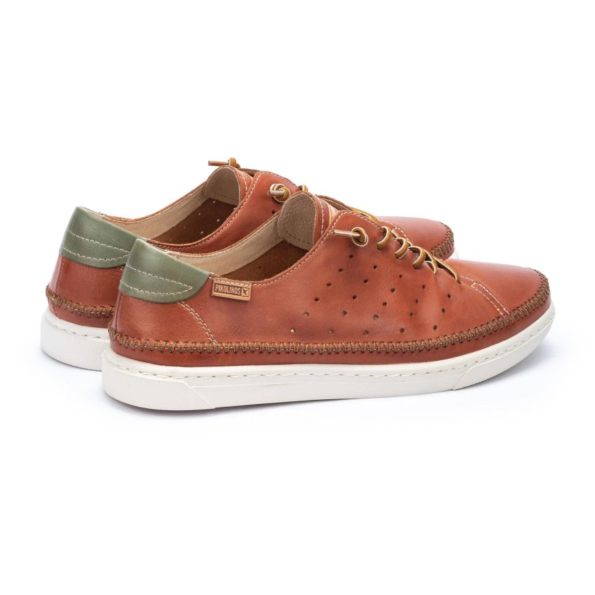 Brown Pikolinos ALICANTE Men's Sneakers | MIT174231