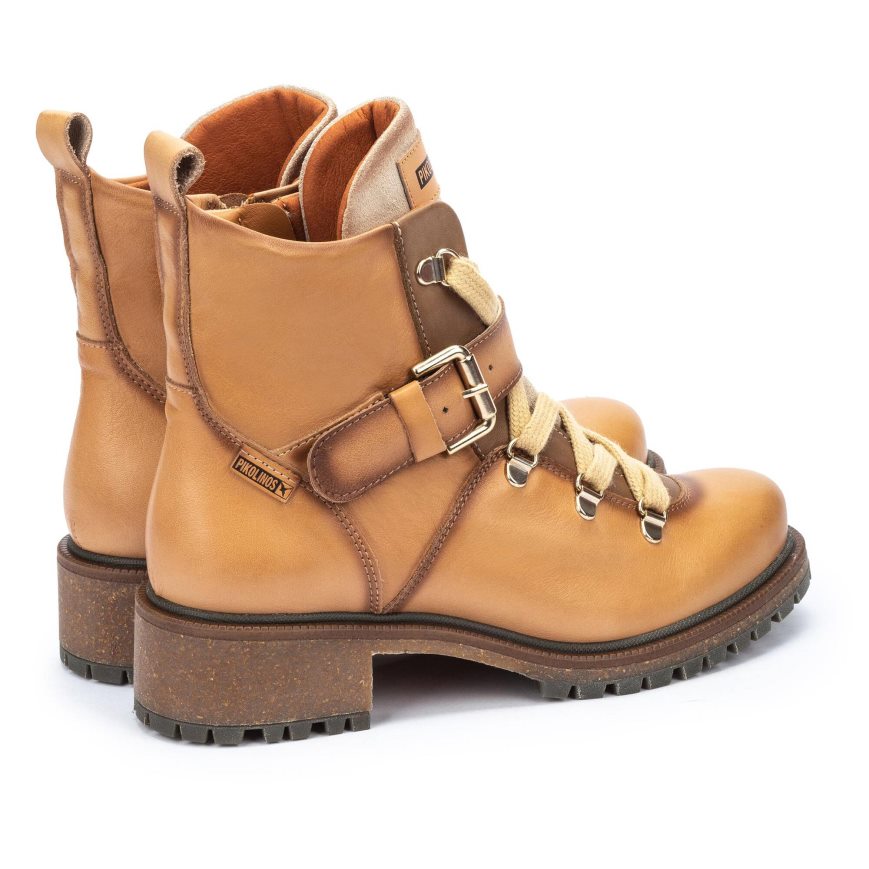 Brown Pikolinos ASPE Women's Ankle Boots | 1FEO0927T