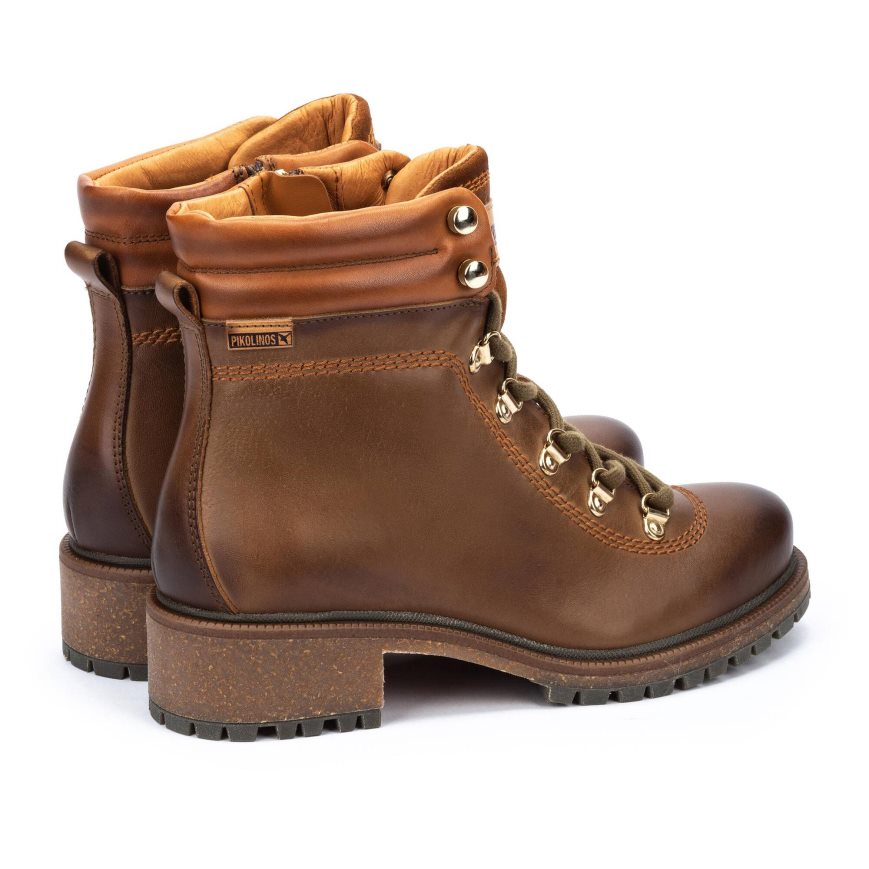 Brown Pikolinos ASPE Women's Ankle Boots | ZUMH493T6