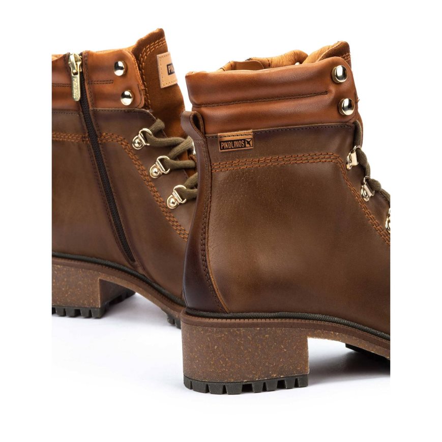 Brown Pikolinos ASPE Women's Ankle Boots | ZUMH493T6