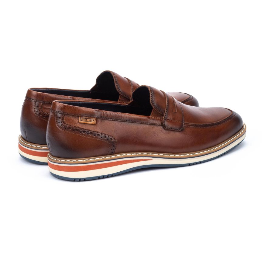 Brown Pikolinos AVILA Men's Moccasins | IDBA96743