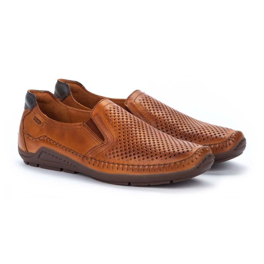 Brown Pikolinos AZORES Men's Moccasins | NGCD7129T