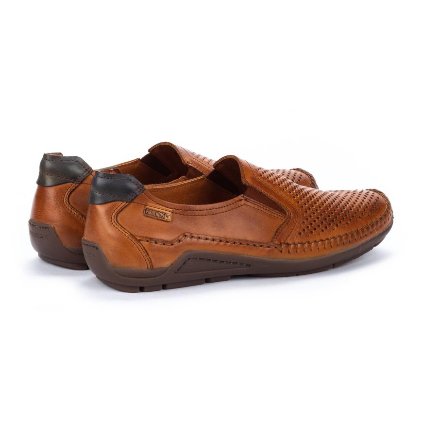 Brown Pikolinos AZORES Men's Moccasins | NGCD7129T