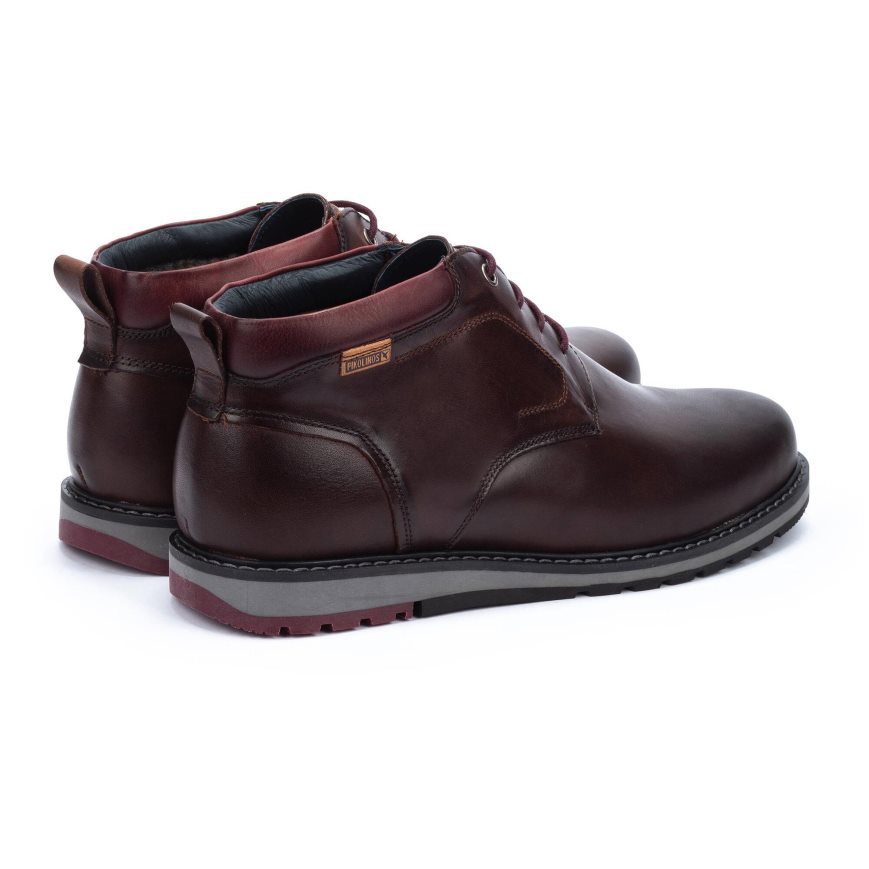 Brown Pikolinos BERNA Men's Ankle Boots | PYBD10279