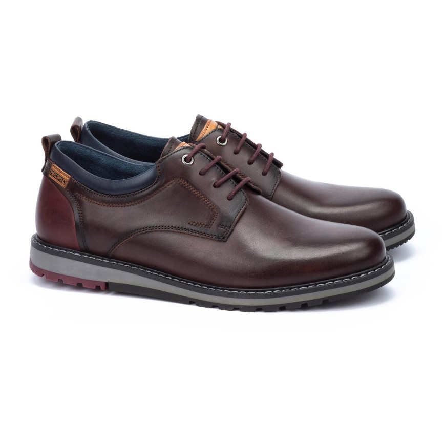 Brown Pikolinos BERNA Men's Lace Up Shoes | AJWM609T4