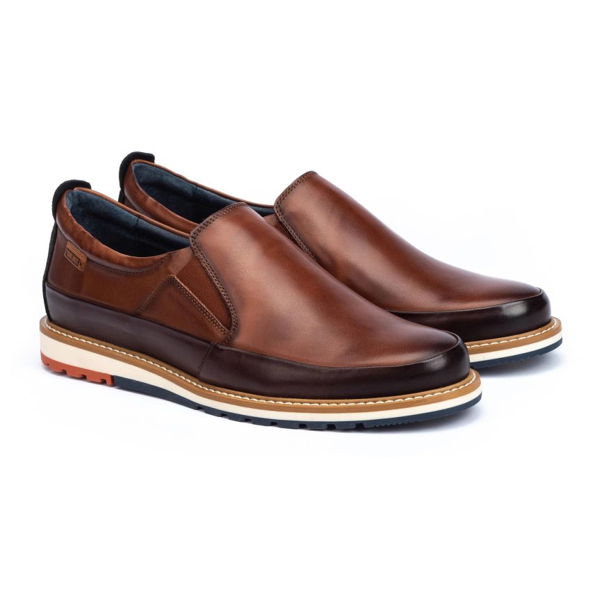 Brown Pikolinos BERNA Men's Moccasins | ELSY89047