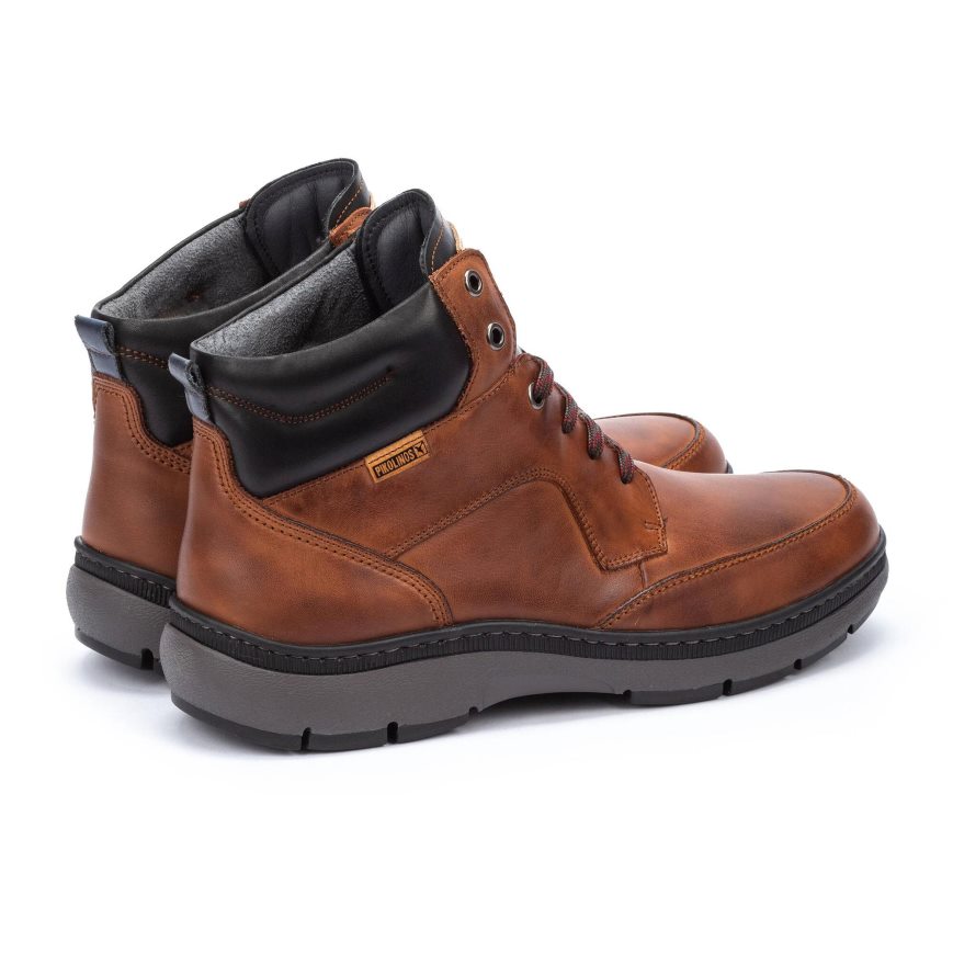 Brown Pikolinos CACERES Men's Ankle Boots | WIQE2T301