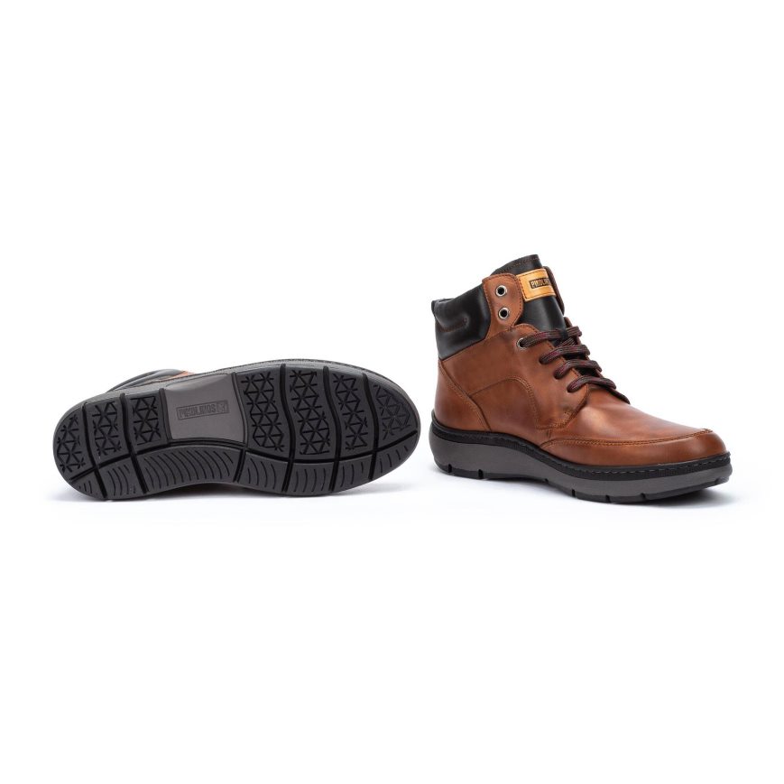 Brown Pikolinos CACERES Men's Ankle Boots | WIQE2T301