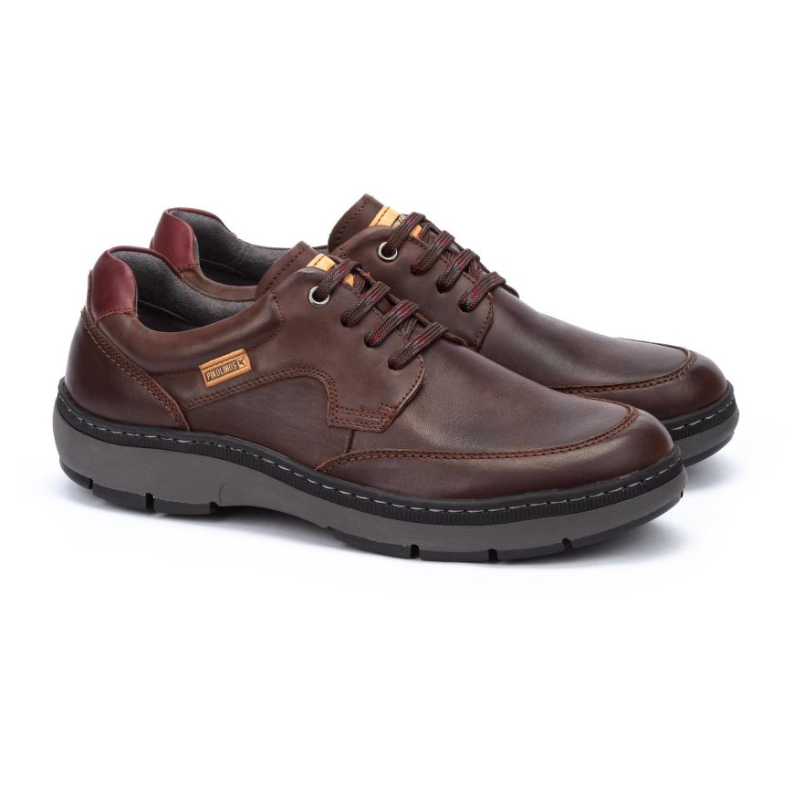 Brown Pikolinos CACERES Men's Lace Up Shoes | WPMRT6412