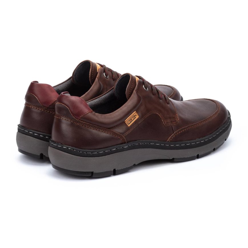 Brown Pikolinos CACERES Men's Lace Up Shoes | WPMRT6412