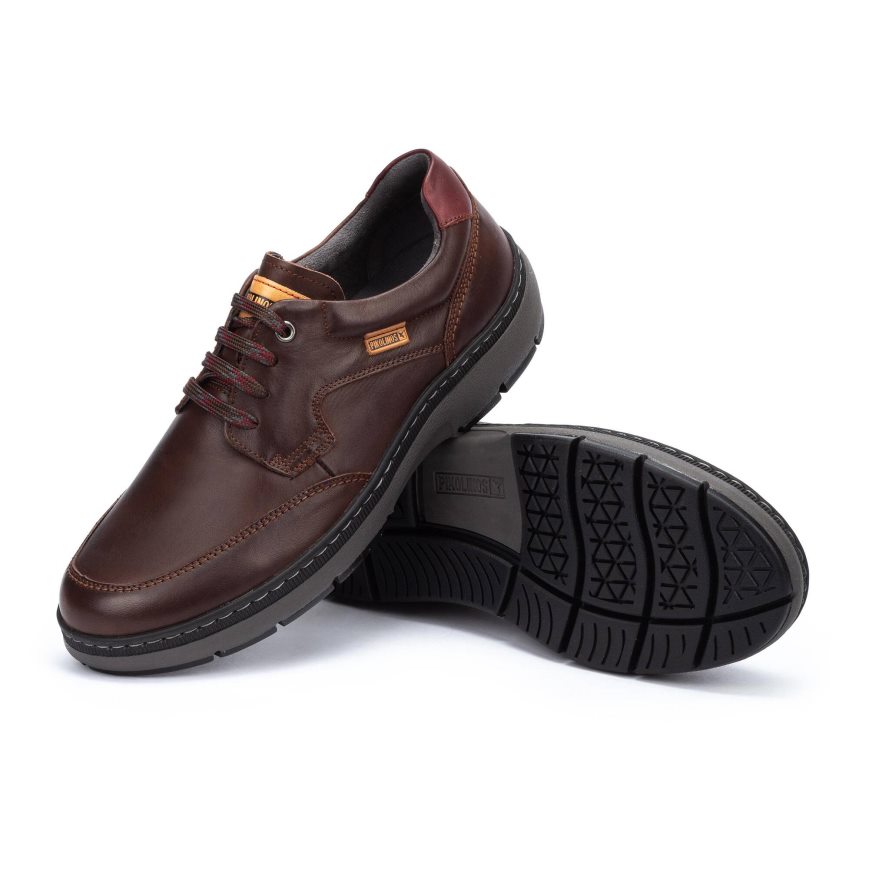 Brown Pikolinos CACERES Men's Lace Up Shoes | WPMRT6412