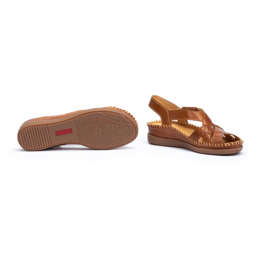 Brown Pikolinos CADAQUES Women's Sandals | TJCP73T12