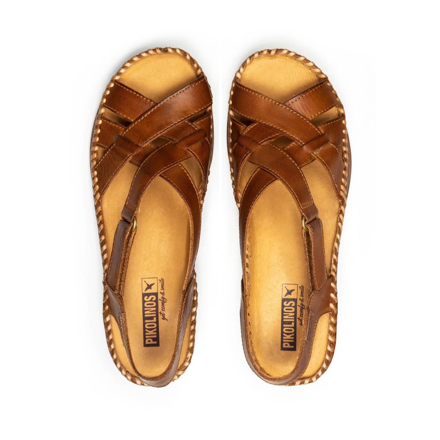 Brown Pikolinos CADAQUES Women's Sandals | TJCP73T12