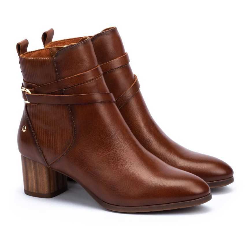 Brown Pikolinos CALAFAT Women's Ankle Boots | D1FN80T34