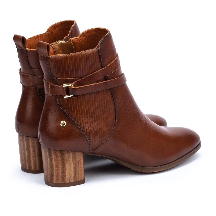 Brown Pikolinos CALAFAT Women's Ankle Boots | D1FN80T34