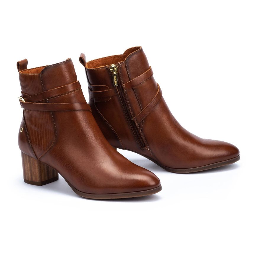 Brown Pikolinos CALAFAT Women's Ankle Boots | D1FN80T34