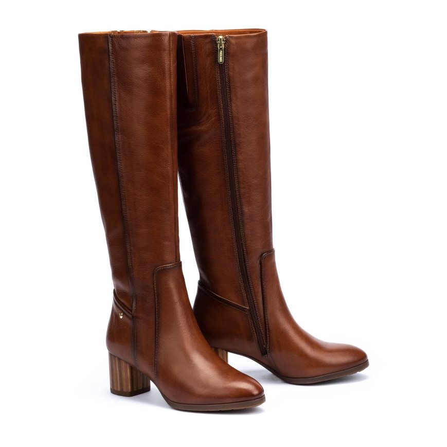 Brown Pikolinos CALAFAT Women's Knee-high Boots | VLCJ21347