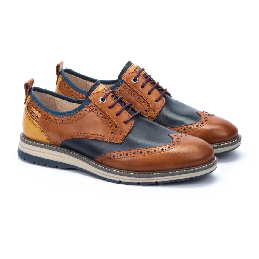 Brown Pikolinos CANET Men's Lace Up Shoes | GANL89762