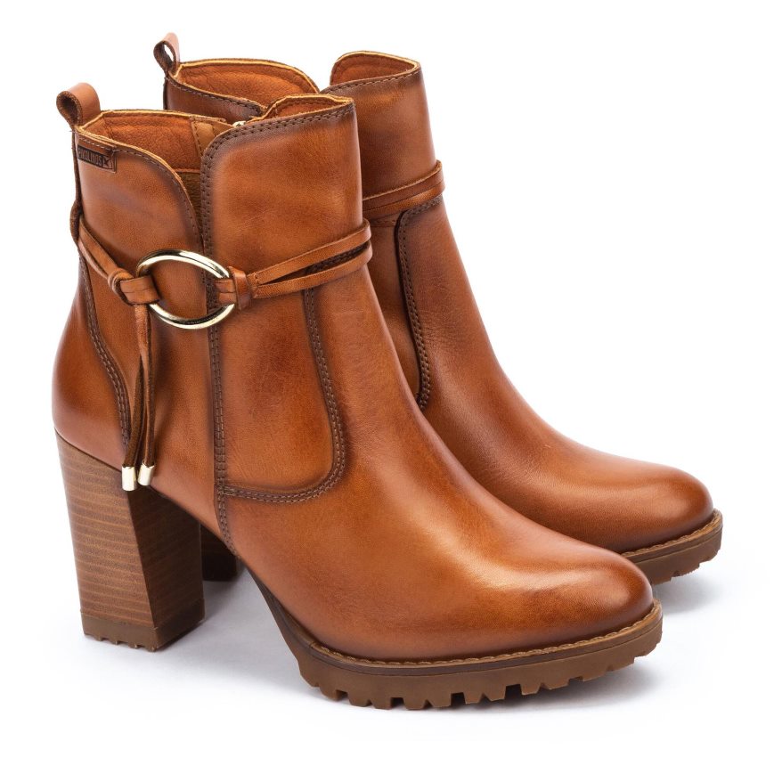 Brown Pikolinos CONNELLY Women's Ankle Boots | EJUTT2619