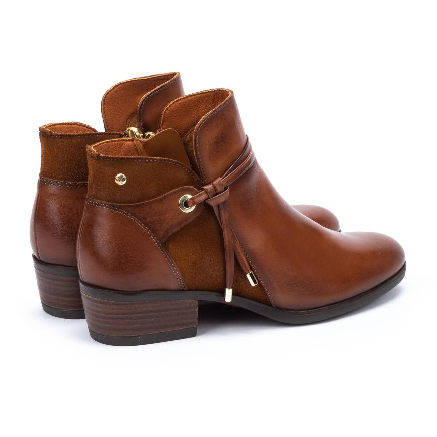 Brown Pikolinos DAROCA Women's Ankle Boots | RJYA70612