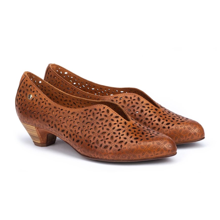 Brown Pikolinos ELBA Women's Court Shoes | HIOX36427