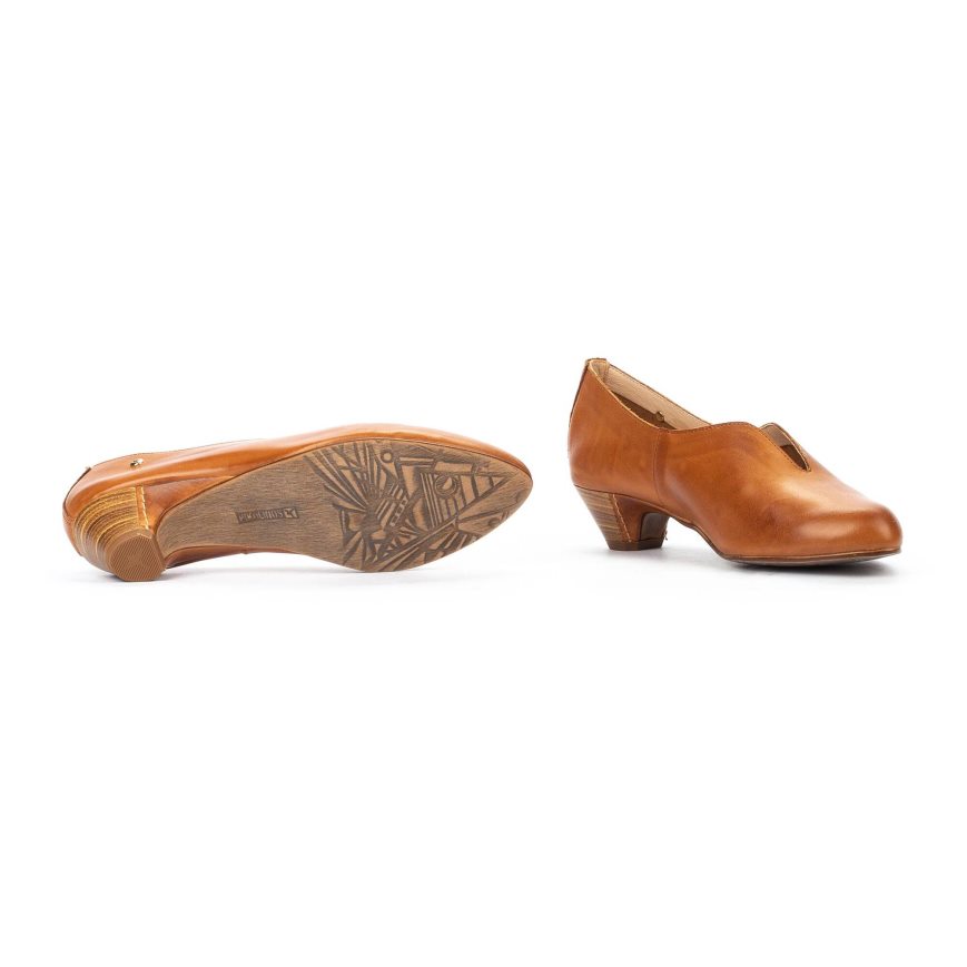 Brown Pikolinos ELBA Women's Court Shoes | JVHNT9872