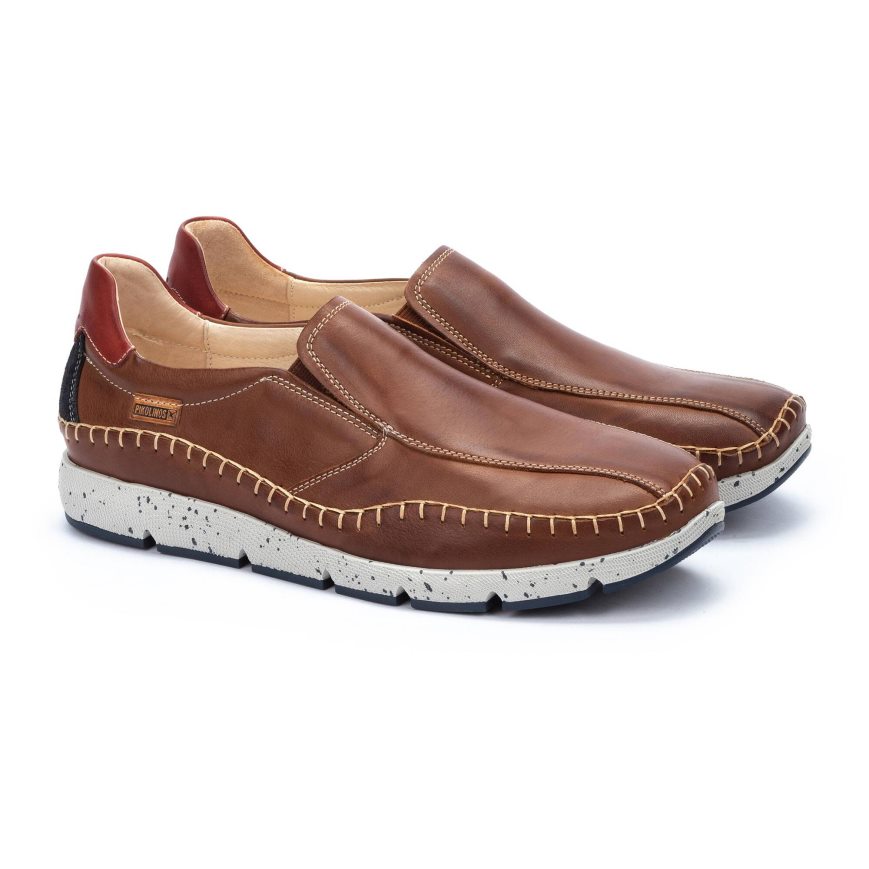 Brown Pikolinos FUENCARRAL Men's Boat Shoes | HPAN76839