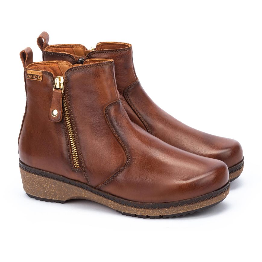 Brown Pikolinos GRANADA Women's Ankle Boots | MQWAT8361