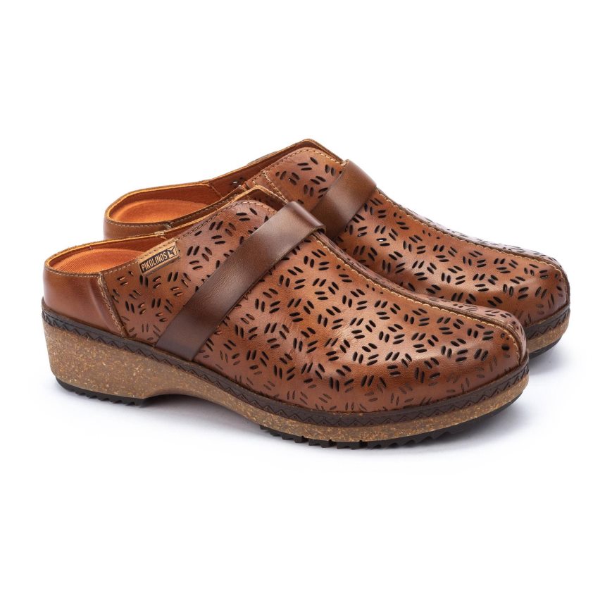 Brown Pikolinos GRANADA Women's Clogs | IZGU761T8