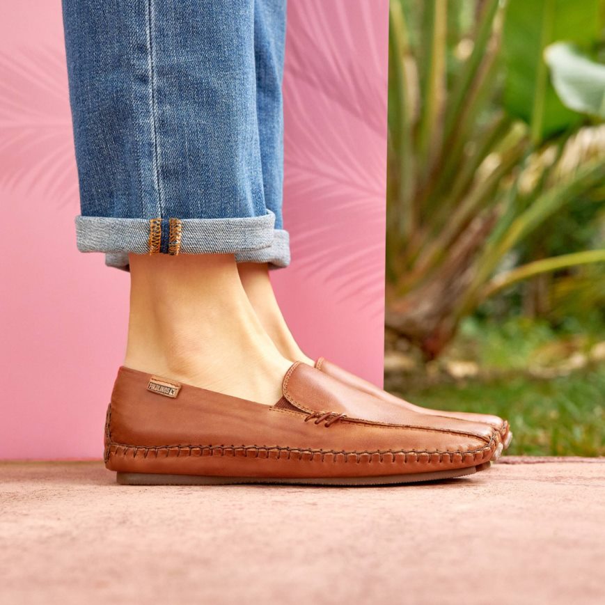 Brown Pikolinos JEREZ Women's Moccasins | IXAV91T38