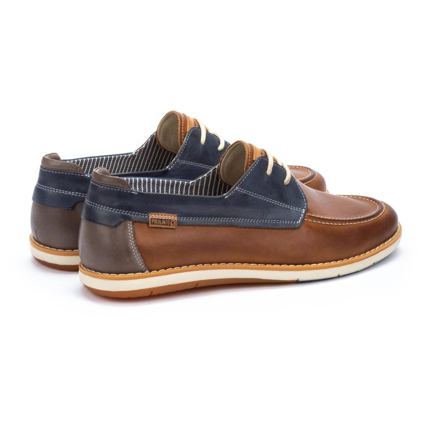 Brown Pikolinos JUCAR Men's Boat Shoes | EGQA918T6