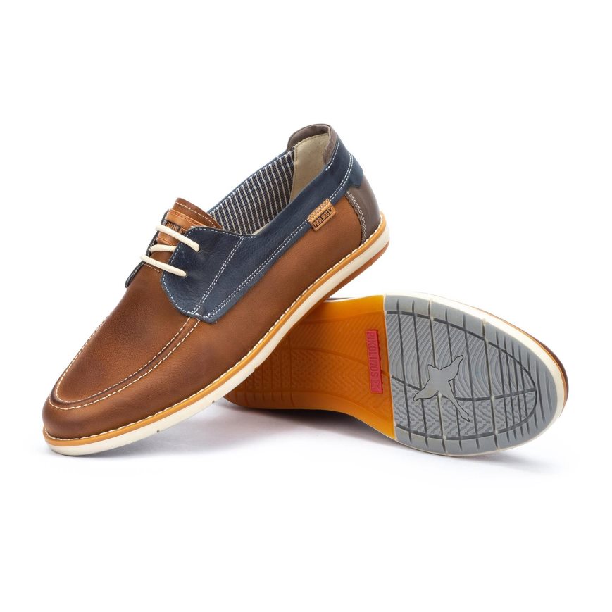 Brown Pikolinos JUCAR Men's Boat Shoes | EGQA918T6