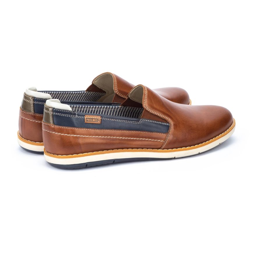 Brown Pikolinos JUCAR Men's Boat Shoes | SNOM18T37