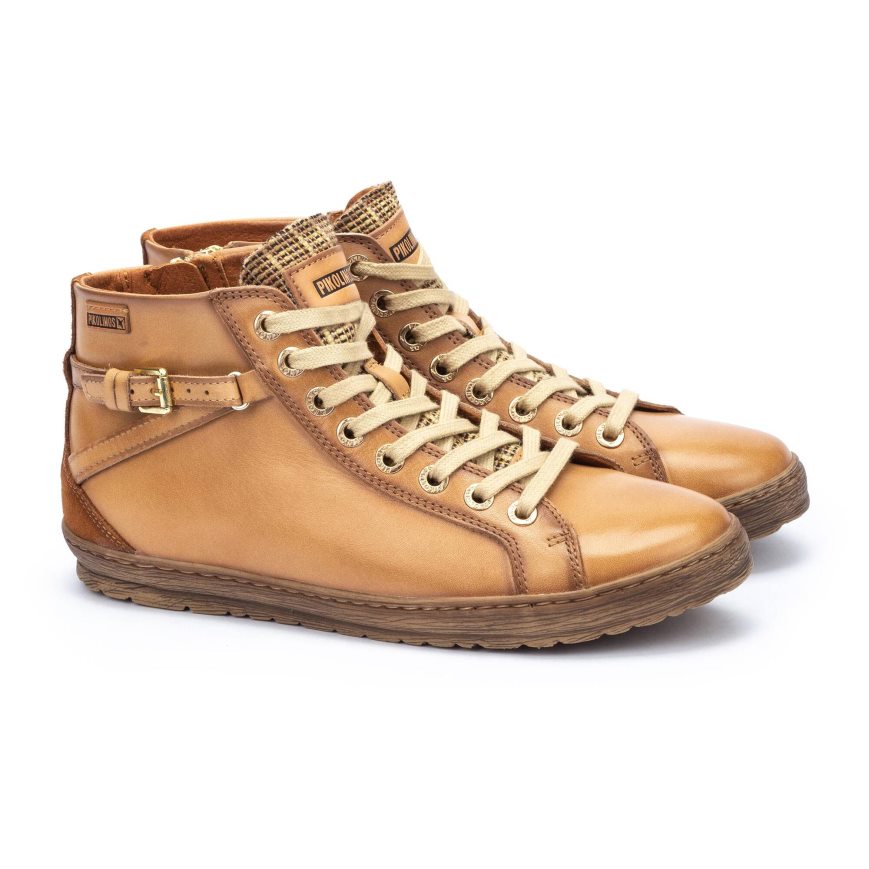 Brown Pikolinos LAGOS Women's Ankle Boots | AOJL71T34