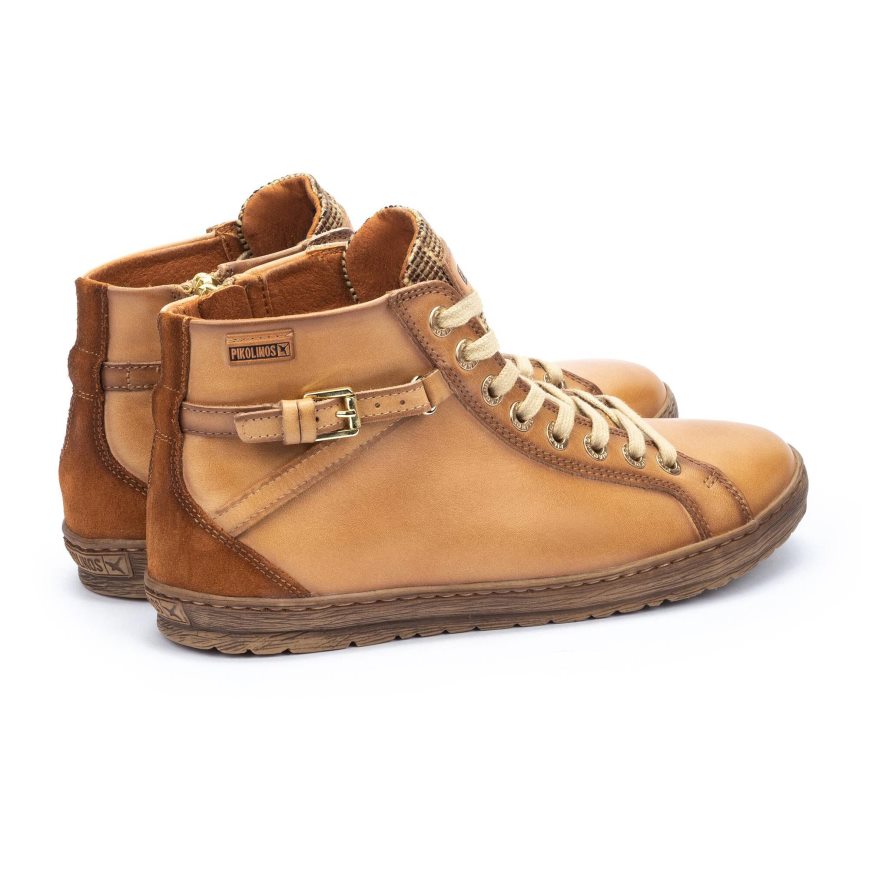 Brown Pikolinos LAGOS Women's Ankle Boots | AOJL71T34