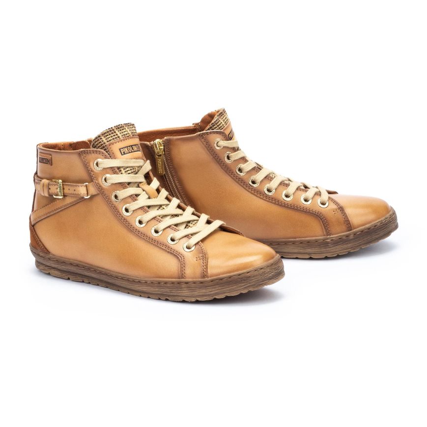 Brown Pikolinos LAGOS Women's Ankle Boots | AOJL71T34