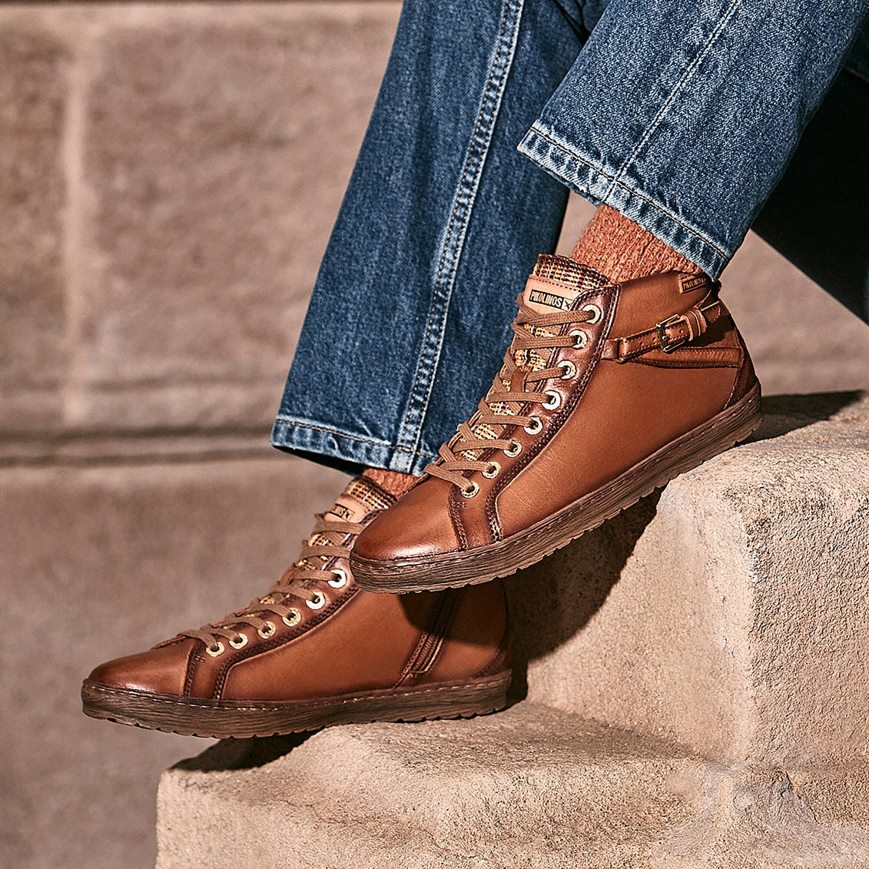 Brown Pikolinos LAGOS Women's Ankle Boots | PVZL20836