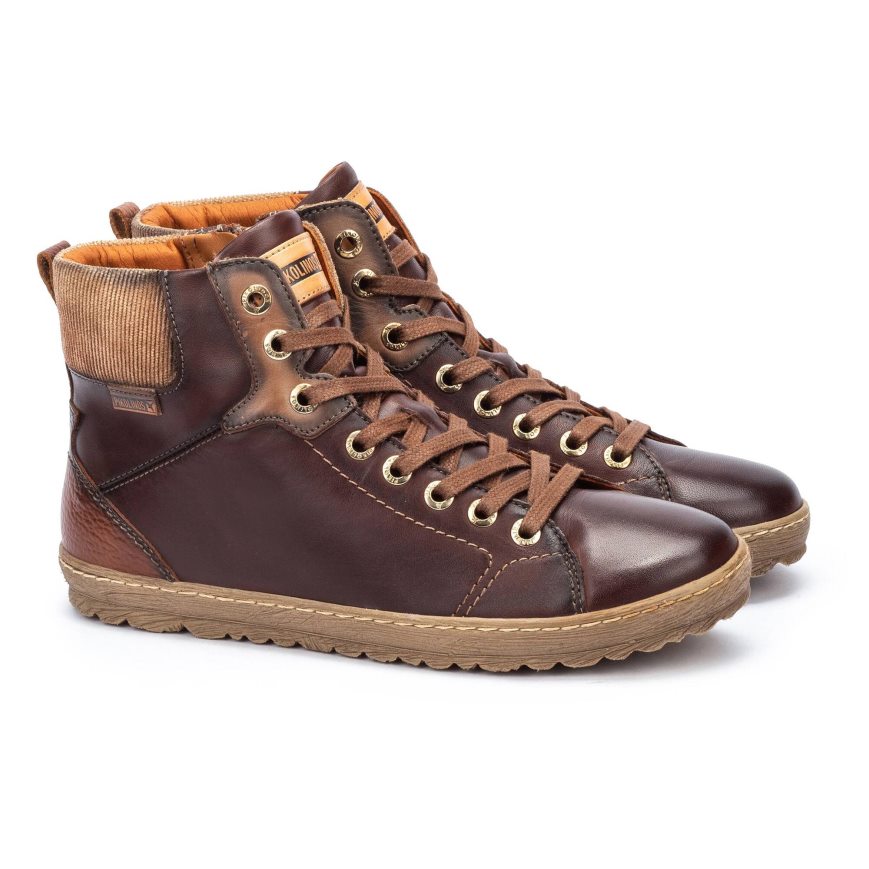 Brown Pikolinos LAGOS Women's Ankle Boots | UOAI307T9