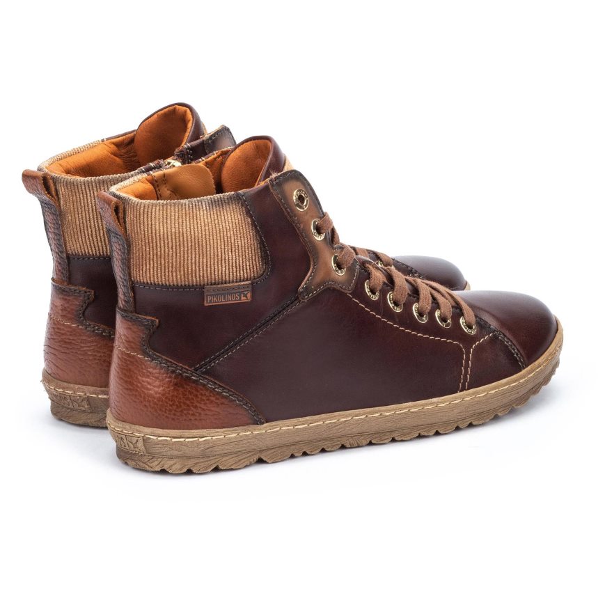 Brown Pikolinos LAGOS Women's Ankle Boots | UOAI307T9