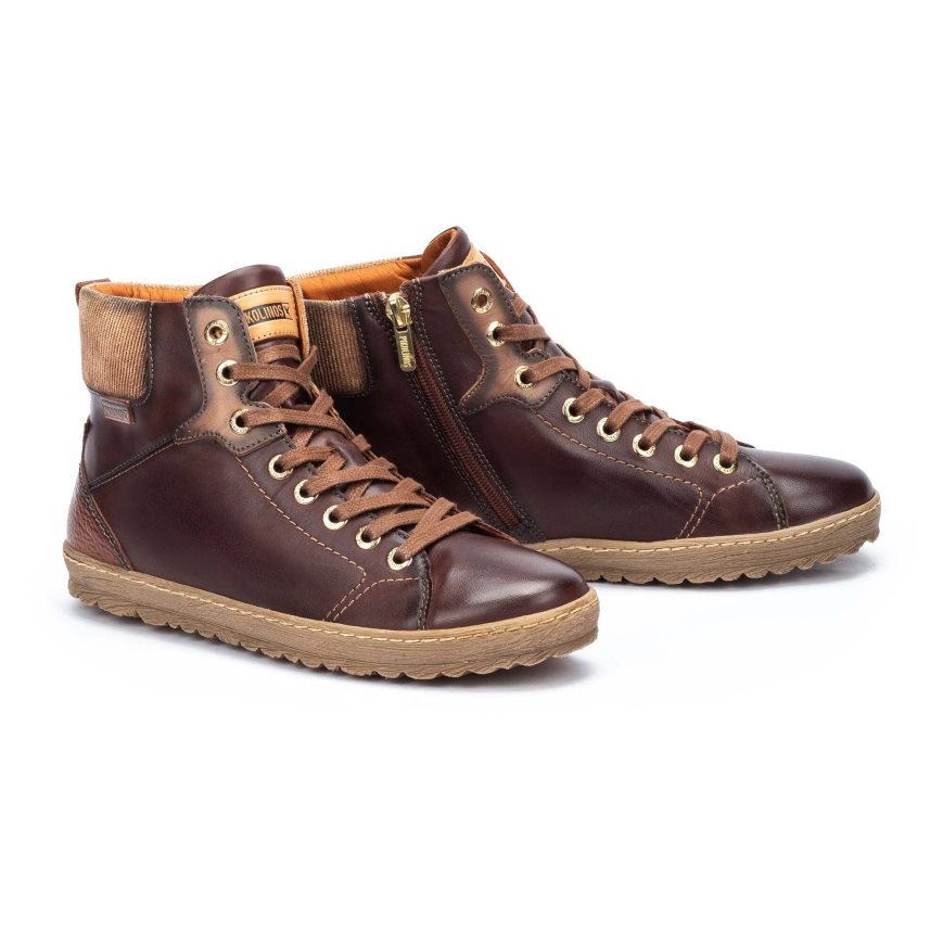 Brown Pikolinos LAGOS Women's Ankle Boots | UOAI307T9