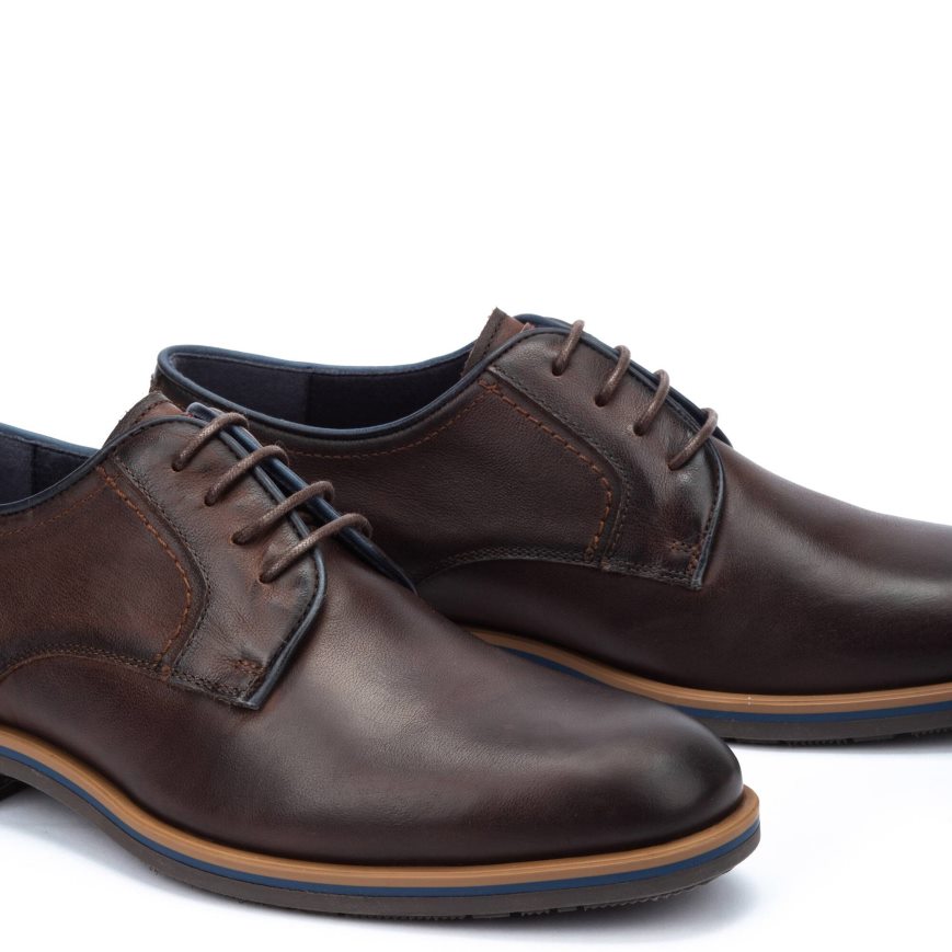 Brown Pikolinos LEON Men's Lace Up Shoes | NVFYT1908