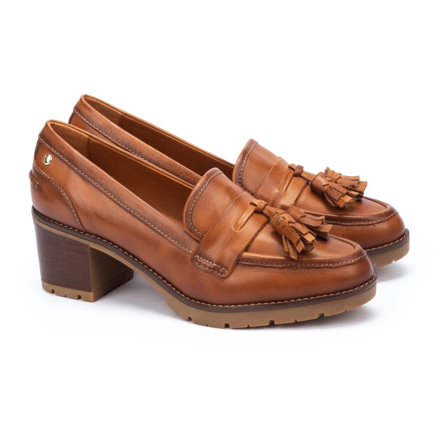 Brown Pikolinos LLANES Women's Loafers | 1OYM86172