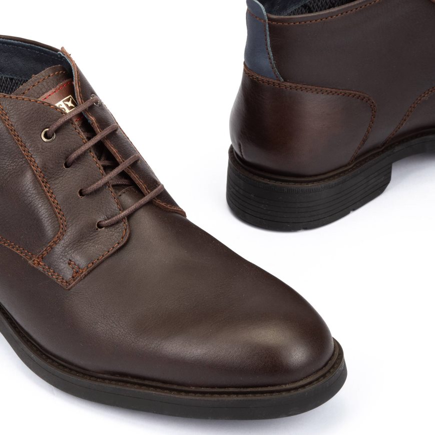 Brown Pikolinos LORCA Men's Ankle Boots | IRW124T70